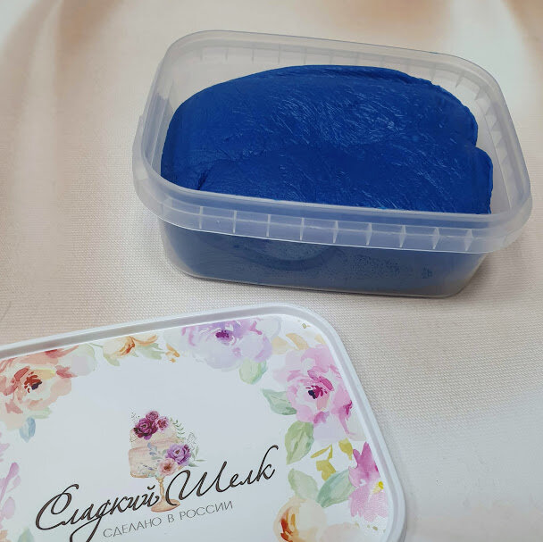 Синяя мастика для торта упаковка 0,5 кг