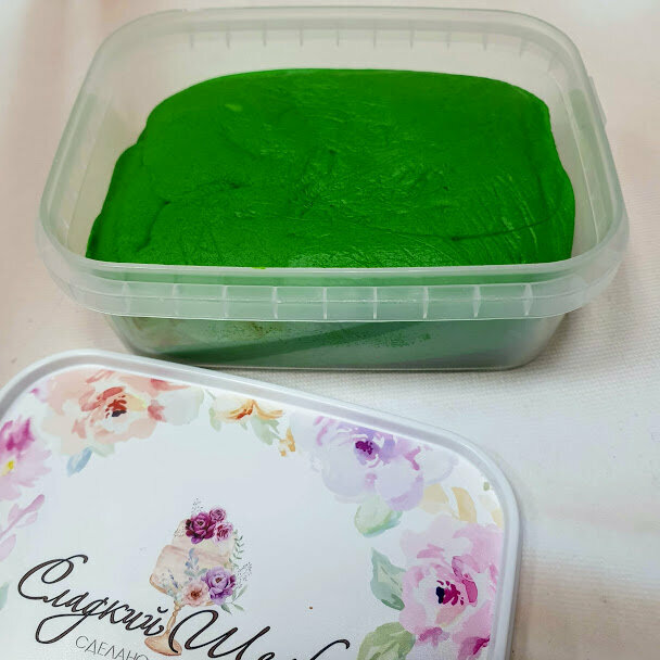 Травянисто-зеленая мастика упаковка 0,5 кг